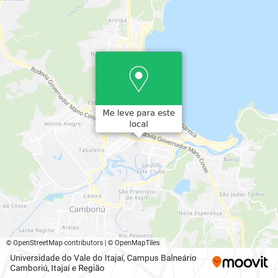 Universidade do Vale do Itajaí, Campus Balneário Camboriú mapa