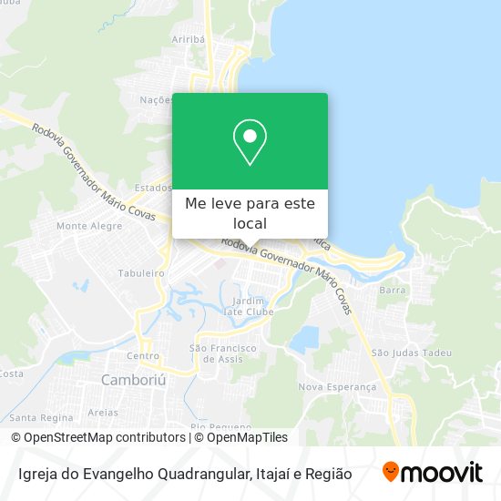 Igreja do Evangelho Quadrangular mapa