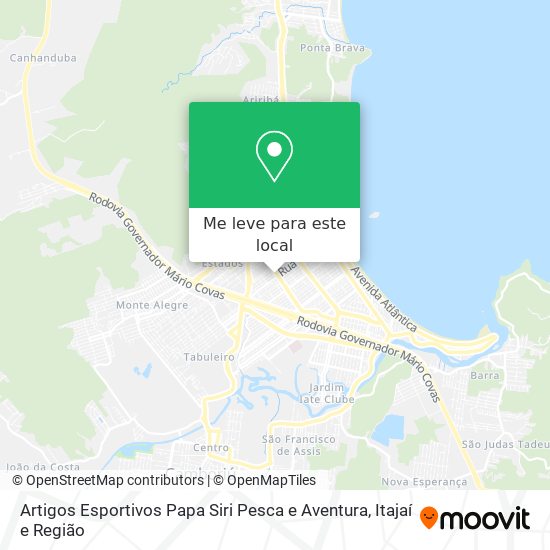 Artigos Esportivos Papa Siri Pesca e Aventura mapa