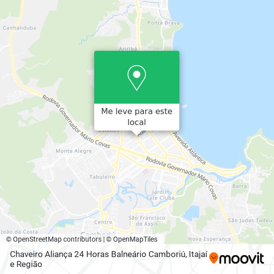 Chaveiro Aliança 24 Horas Balneário Camboriú mapa