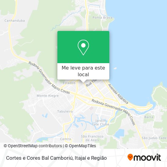 Cortes e Cores Bal Camboriú mapa