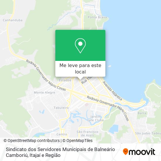 Sindicato dos Servidores Municipais de Balneário Camboriú mapa