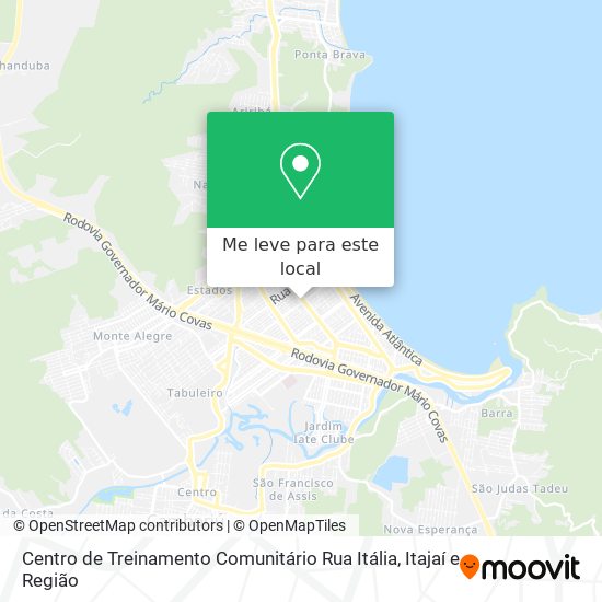 Centro de Treinamento Comunitário Rua Itália mapa