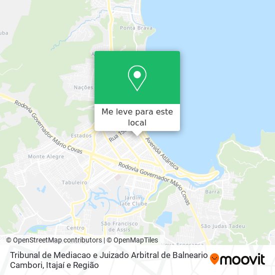 Tribunal de Mediacao e Juizado Arbitral de Balneario Cambori mapa