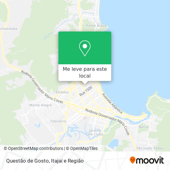 Questão de Gosto mapa