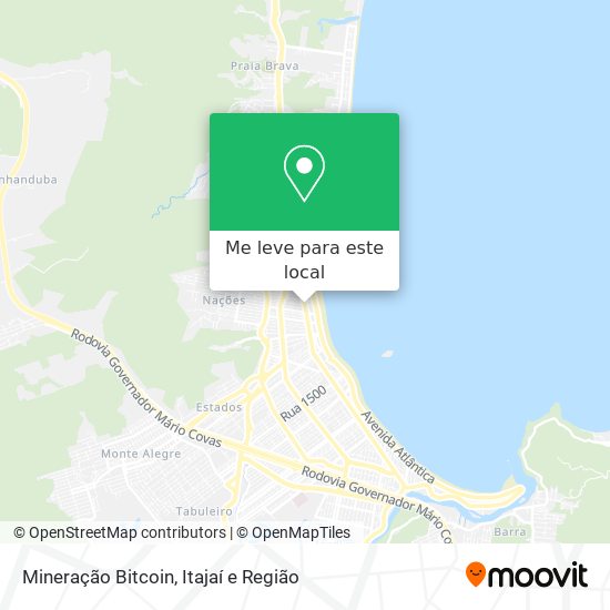 Mineração Bitcoin mapa