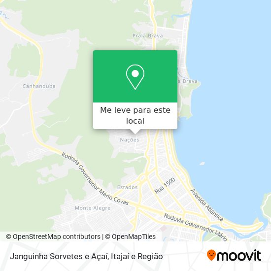 Janguinha Sorvetes e Açaí mapa