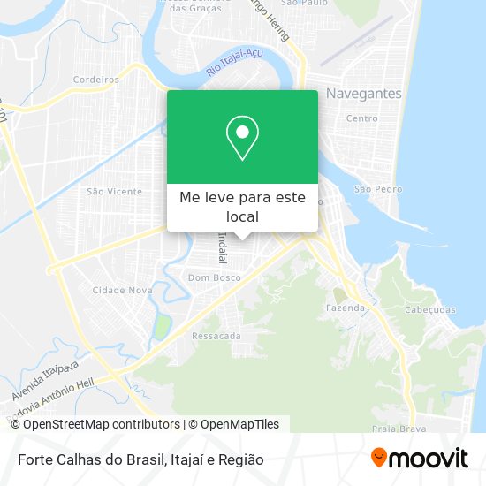 Forte Calhas do Brasil mapa