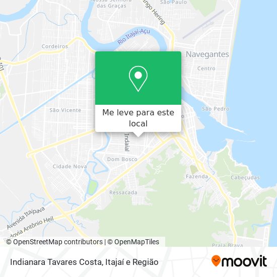 Indianara Tavares Costa mapa