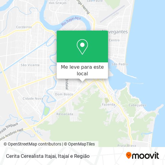 Cerita Cerealista Itajai mapa