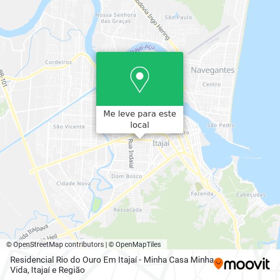 Residencial Rio do Ouro Em Itajaí - Minha Casa Minha Vida mapa