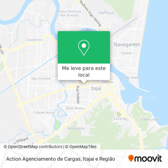 Action Agenciamento de Cargas mapa