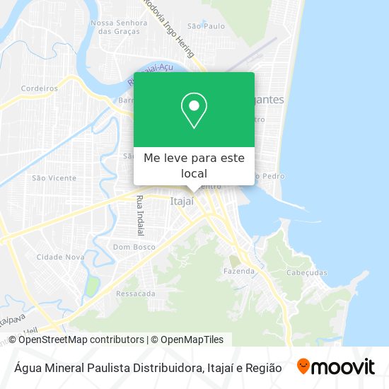 Água Mineral Paulista Distribuidora mapa