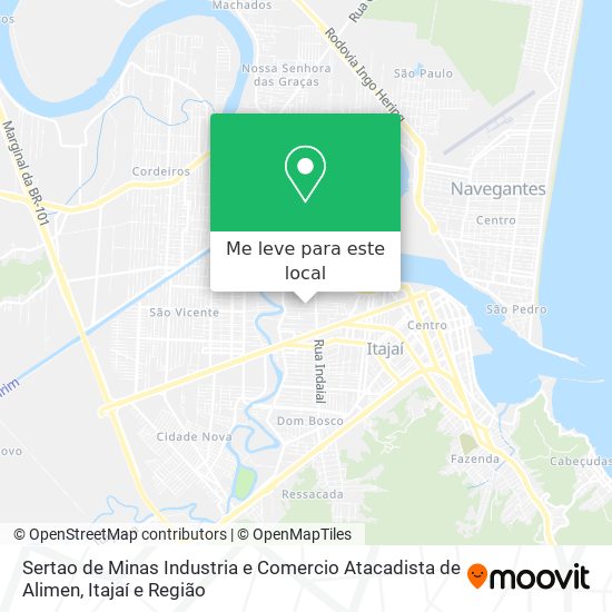 Sertao de Minas Industria e Comercio Atacadista de Alimen mapa