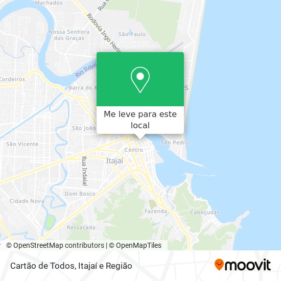 Cartão de Todos mapa