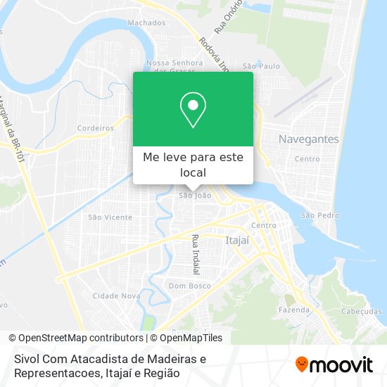 Sivol Com Atacadista de Madeiras e Representacoes mapa