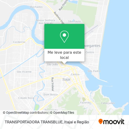 TRANSPORTADORA TRANSBLUE mapa