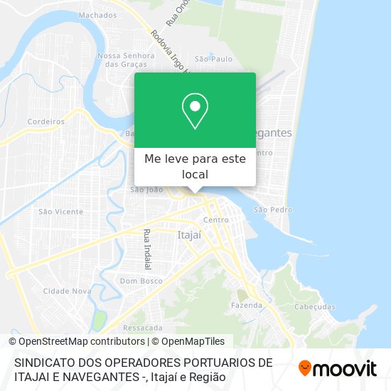 SINDICATO DOS OPERADORES PORTUARIOS DE ITAJAI E NAVEGANTES - mapa