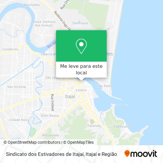 Sindicato dos Estivadores de Itajaí mapa