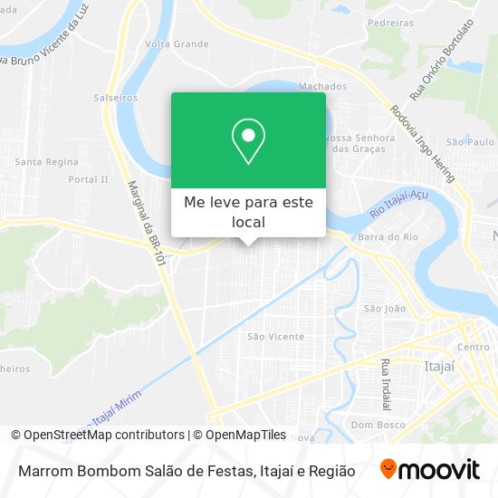 Marrom Bombom Salão de Festas mapa