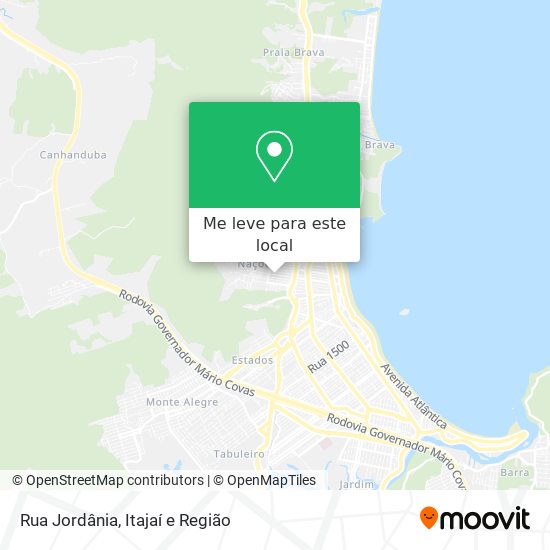 Rua Jordânia mapa