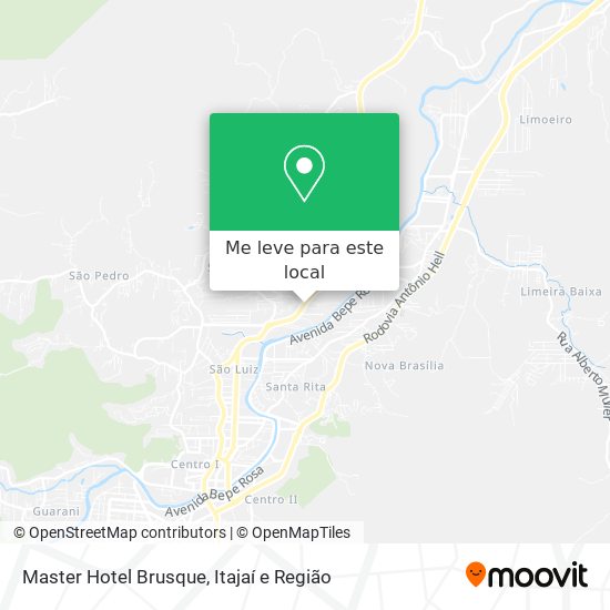 Master Hotel Brusque mapa