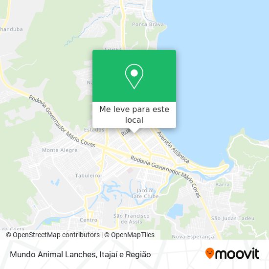 Mundo Animal Lanches mapa