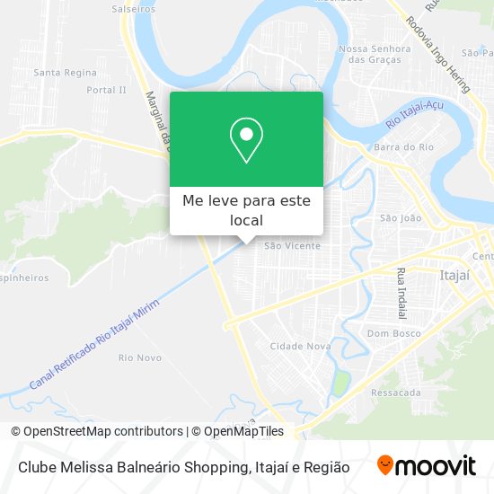 Clube Melissa Balneário Shopping mapa