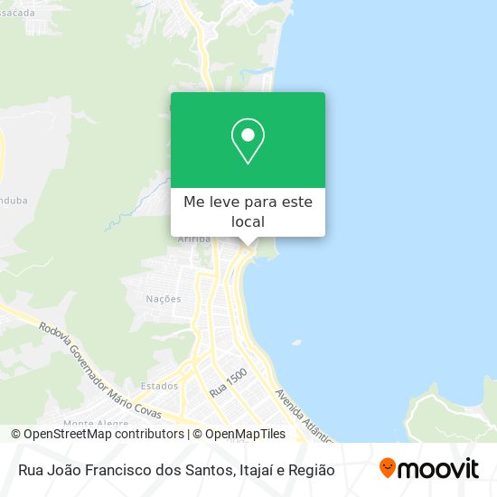 Rua João Francisco dos Santos mapa