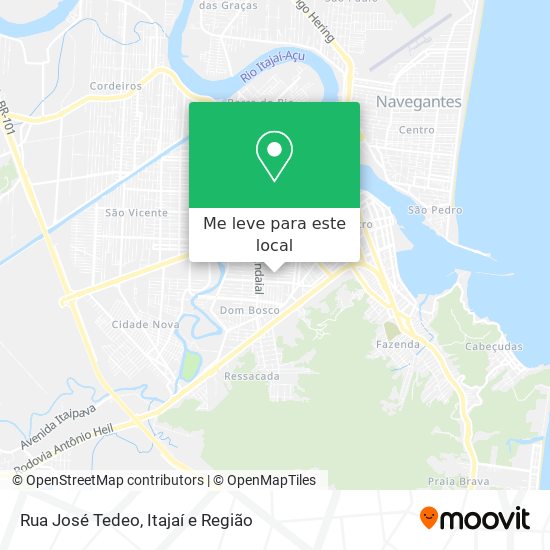 Rua José Tedeo mapa