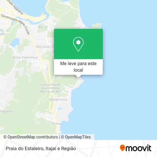 Praia do Estaleiro mapa