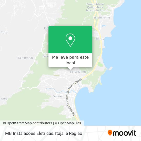 MB Instalacoes Eletricas mapa