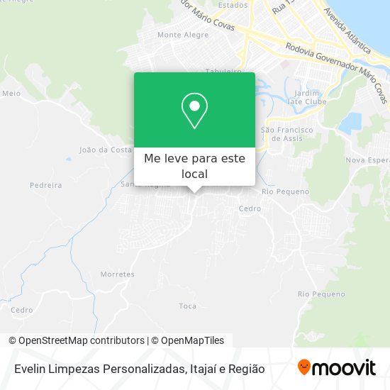 Evelin Limpezas Personalizadas mapa