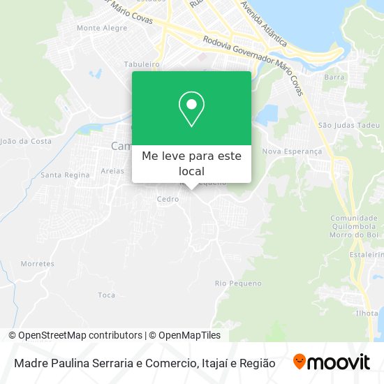 Madre Paulina Serraria e Comercio mapa