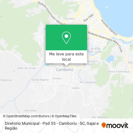 Diretorio Municipal - Psd 55 - Camboriu - SC mapa