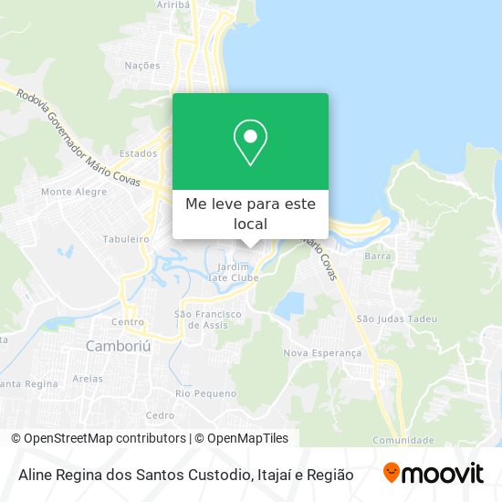 Aline Regina dos Santos Custodio mapa