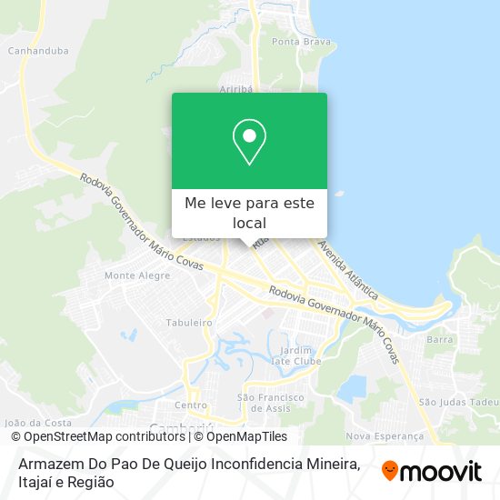 Armazem Do Pao De Queijo Inconfidencia Mineira mapa