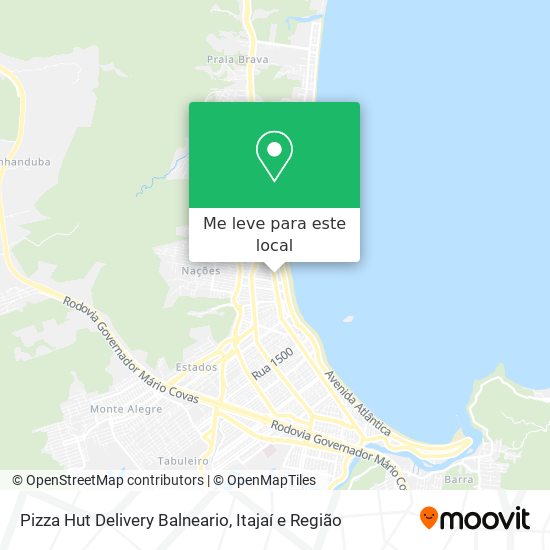 Pizza Hut Delivery Balneario mapa