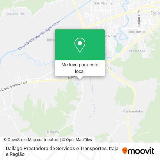 Dallago Prestadora de Servicos e Transportes mapa