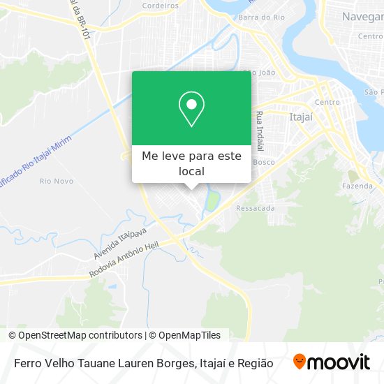 Ferro Velho Tauane Lauren Borges mapa