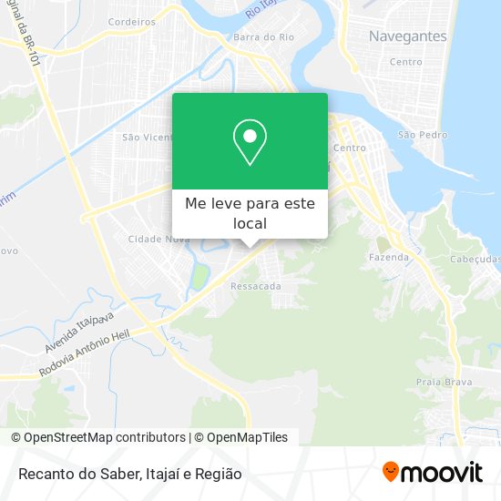 Recanto do Saber mapa