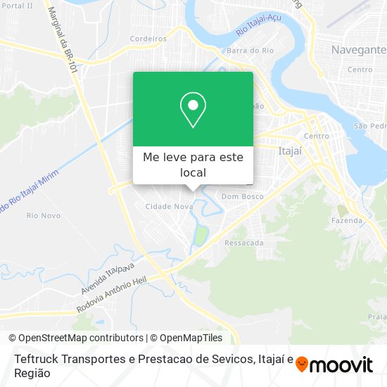 Teftruck Transportes e Prestacao de Sevicos mapa