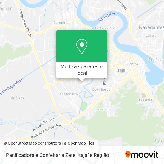 Panificadora e Confeitaria Zete mapa