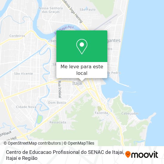 Centro de Educacao Profissional do SENAC de Itajai mapa