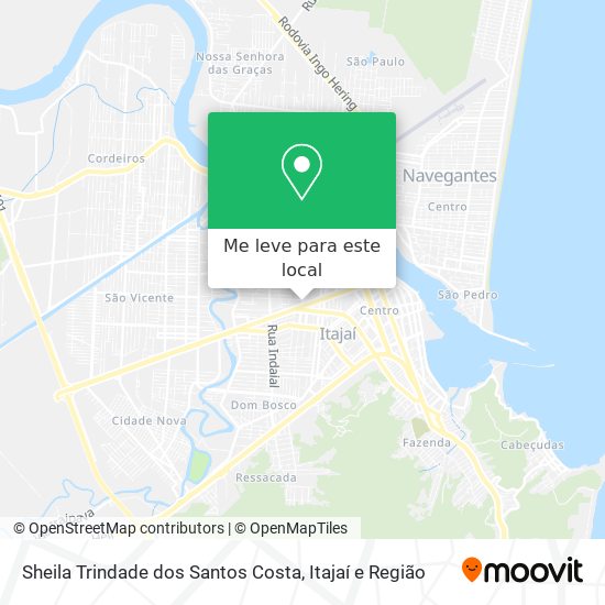 Sheila Trindade dos Santos Costa mapa