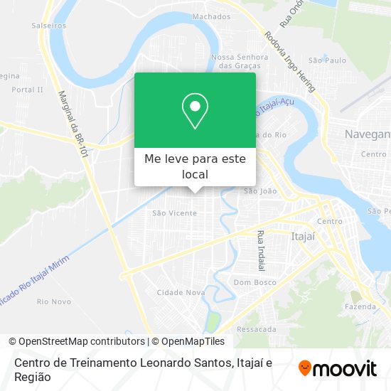 Centro de Treinamento Leonardo Santos mapa