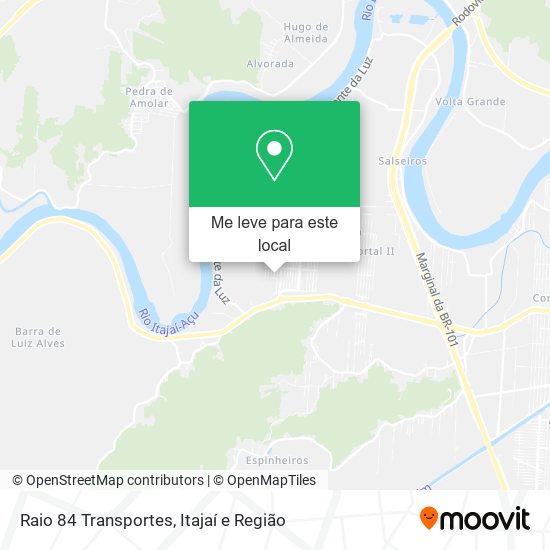 Raio 84 Transportes mapa