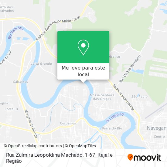 Rua Zulmira Leopoldina Machado, 1-67 mapa