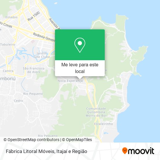 Fábrica Litoral Móveis mapa