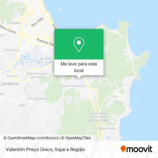 Valentim Preço Único mapa